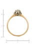 Кольцо из комбинированного золота 583 пробы c 1 бриллиантом Л23157809 фото 4