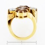 Кольцо из желтого золота 750 пробы c 3 цирконами и 2 бриллиантами Л24104333 фото 4