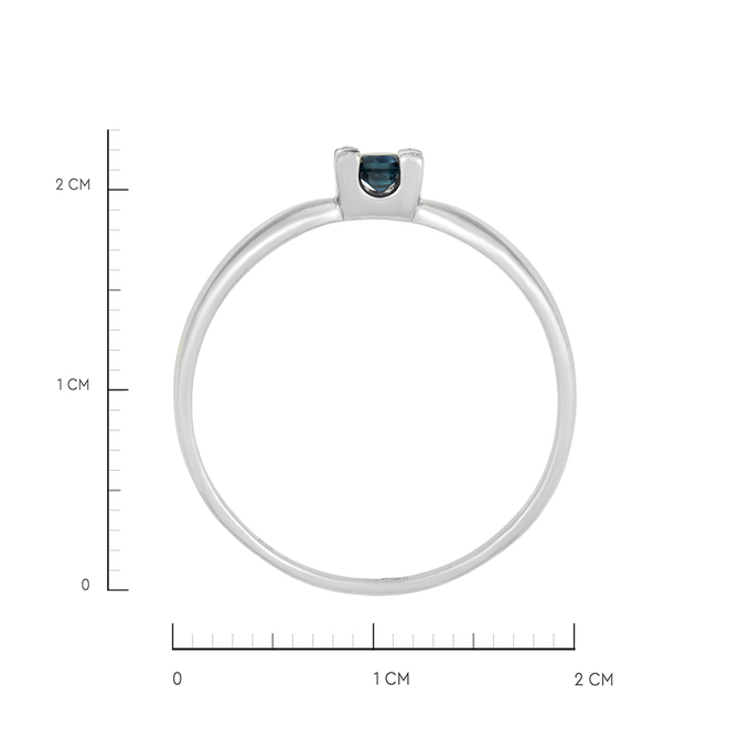 Кольцо из золота 585 пробы c сапфиром и бриллиантами, Л 4306 6417 за 19920