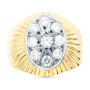 Кольцо из комбинированного золота 750 пробы c 9 бриллиантами 092475 фото 2