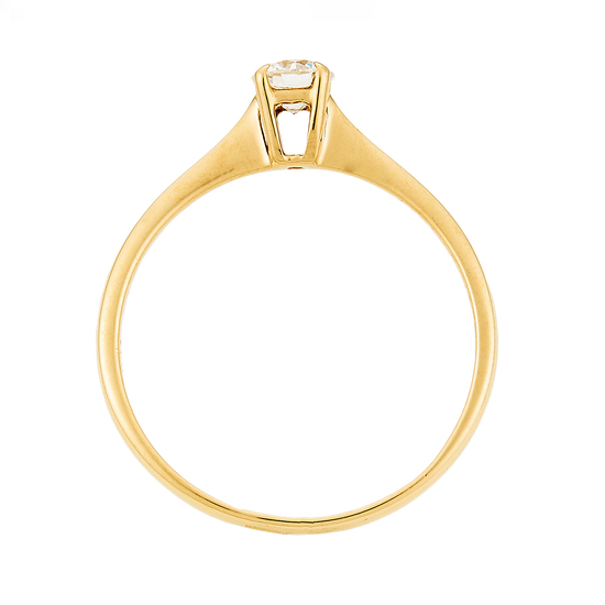 Кольцо из желтого золота 750 пробы c 1 бриллиантом, Л45068608 за 46450