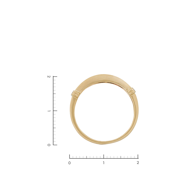 Кольцо из золота 585 пробы c 15 бриллиантами