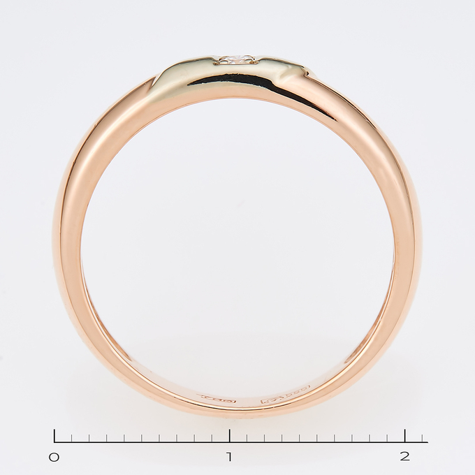 Кольцо из золота 585 пробы c бриллиантом, Л 0512 9731 за 42240