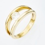 Кольцо из желтого золота 750 пробы c 1 бриллиантом Л25070237 фото 1