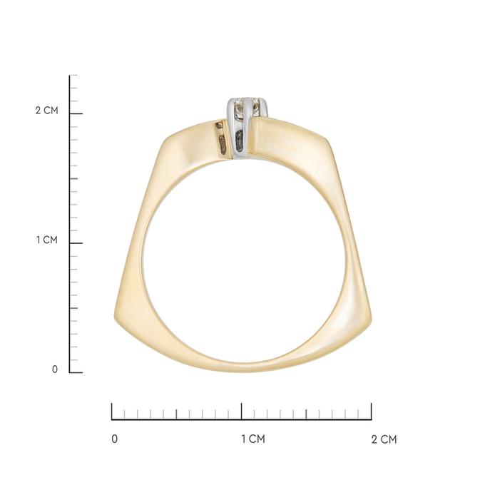 Кольцо из золота 585 пробы c бриллиантом, Л 5500 8861 за 39120