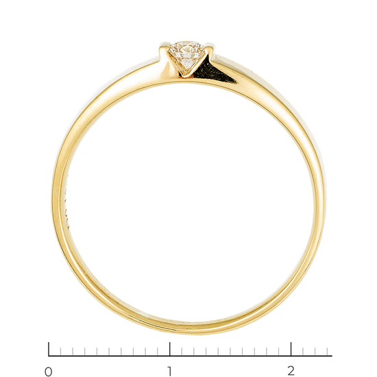 Кольцо из желтого золота 750 пробы c 1 бриллиантом, Л05141232 за 38940