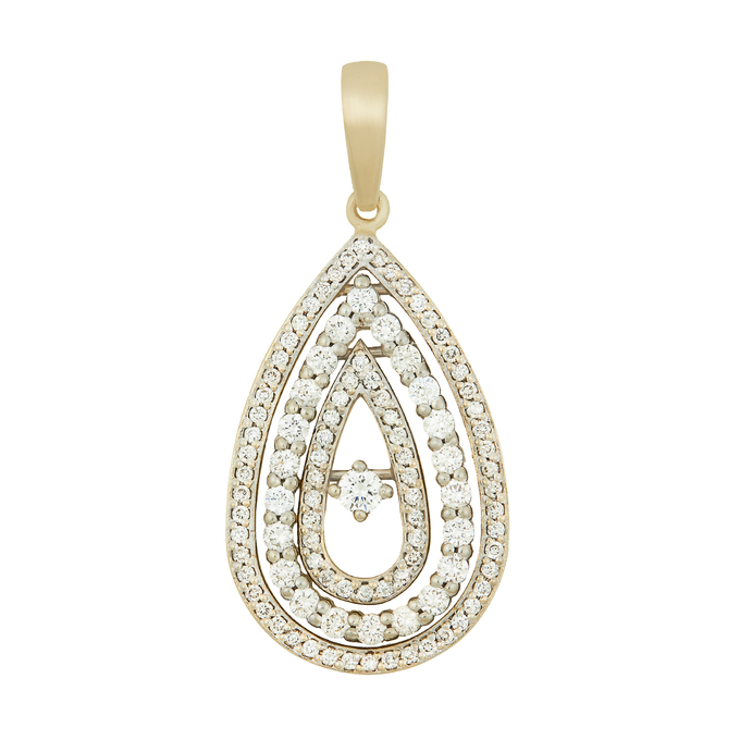 Подвеска из золота 585 пробы c бриллиантами