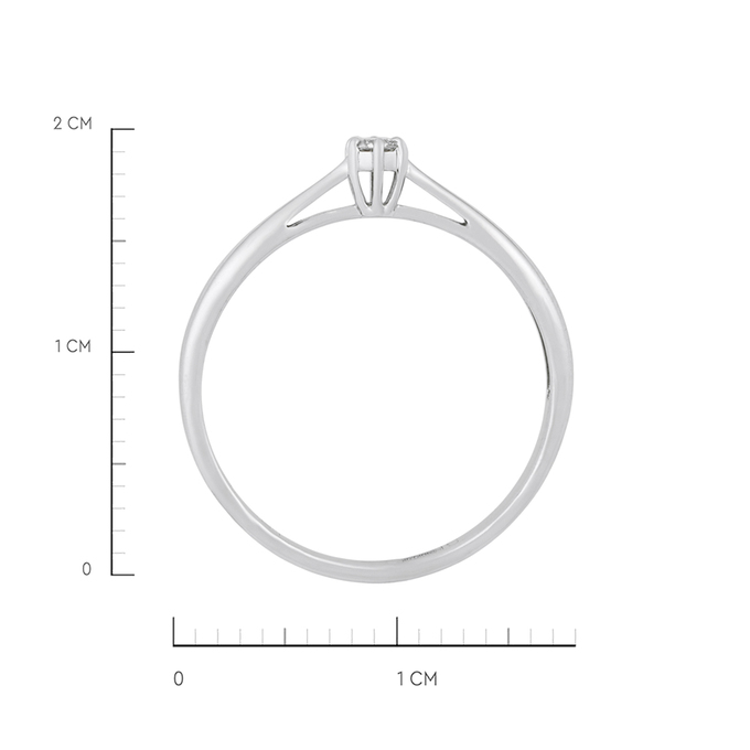 Кольцо из золота 585 пробы c бриллиантом, Л 3706 6759 за 15120