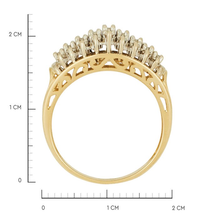 Кольцо из золота 585 пробы c бриллиантами