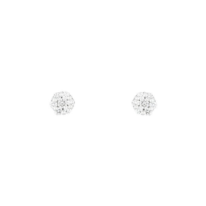 Серьги из золота 585 пробы c 14 бриллиантами