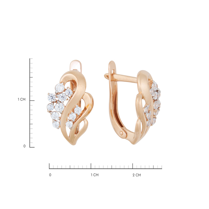 Серьги из золота 585 пробы c фианитами, Л 7102 0938 за 23360