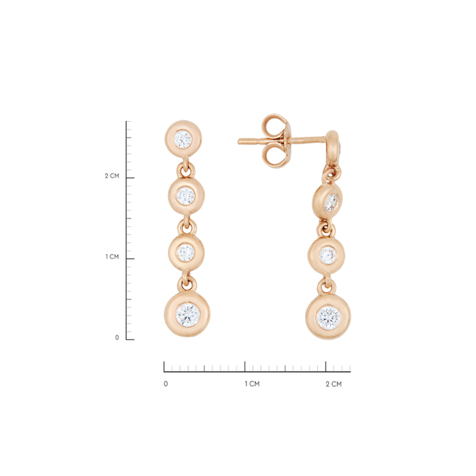 Серьги из золота 585 пробы c фианитами, Л 5804 7123 за 30160