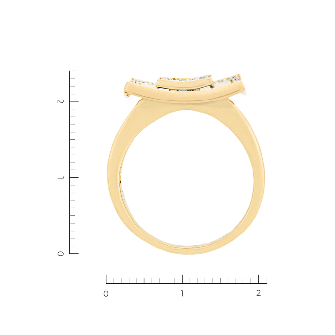 Кольцо из желтого золота 750 пробы c 44 бриллиантами, Л 7501 4220 за 75300
