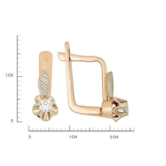 Серьги из золота 585 пробы c бриллиантами, Л 5208 1936 за 53600