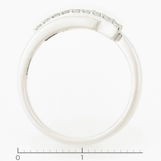 Кольцо из белого золота 750 пробы c 9 бриллиантами, Л23129151 за 18900