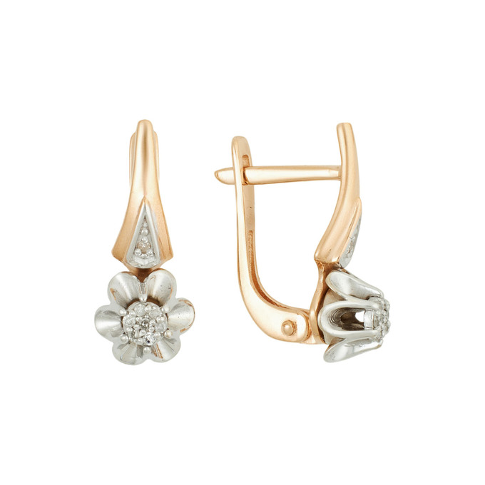 Серьги из золота 585 пробы с бриллиантами, Л 2316 1713 за 28000