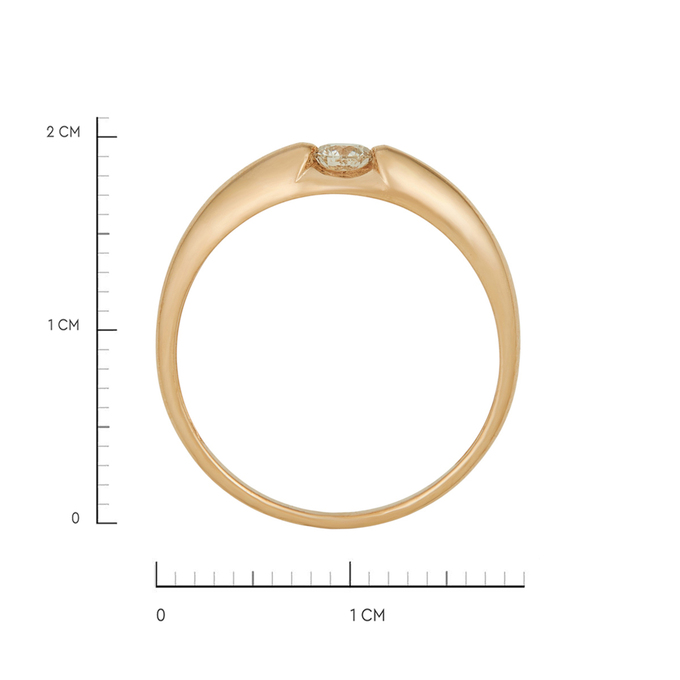 Кольцо из золота 585 пробы c бриллиантом, Л 1208 6354 за 22400