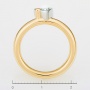 Кольцо из комбинированного золота 750 пробы c 1 бриллиантом Л09096698 фото 4