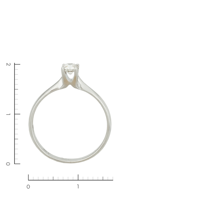 Кольцо из белого золота 585 пробы c 1 бриллиантом, Л 7500 7493 за 28720