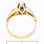 Кольцо из комбинированного золота 585 пробы c 1 бриллиантом Л30126073 фото 3