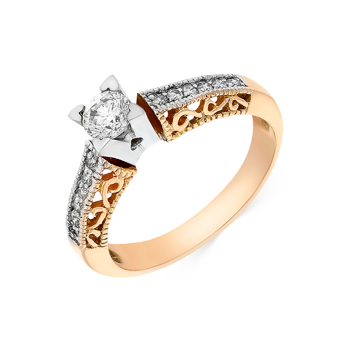 Кольцо из золота 500 пробы c бриллиантами, Л 2404 7422 за 78300