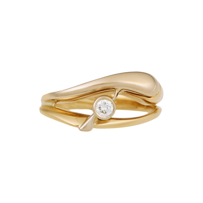 Кольцо из золота 750 пробы c бриллиантом, Л 0808 8896 за 66100