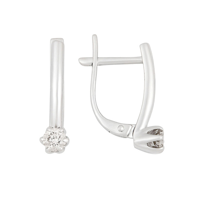 Серьги из золота 585 пробы c бриллиантами, Л 7502 8502 за 42800