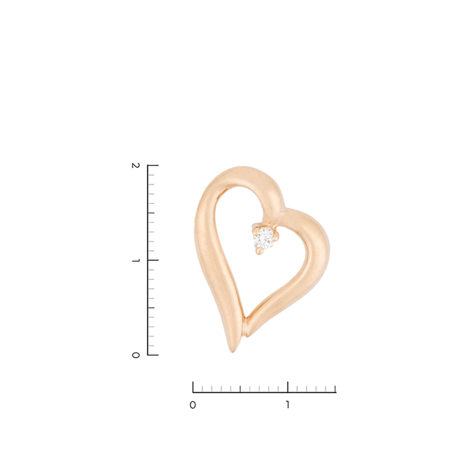 Подвеска из золота 585 пробы c 1 бриллиантом, Л 0616 3257 за 18400
