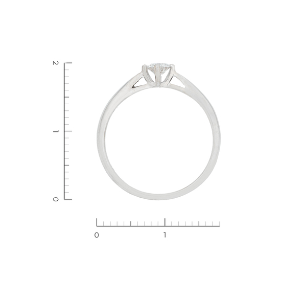 Кольцо из белого золота 585 пробы c 1 бриллиантом, Л24143946 за 25520