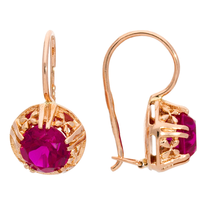 Серьги из красного золота 583 пробы