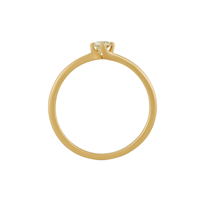 Кольцо из золота 585 пробы c бриллиантом, Л 0408 6695 за 30800