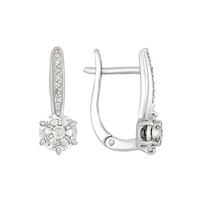 Серьги из золота 585 пробы с бриллиантами, Л 4608 4552 за 33400