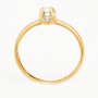 Кольцо из комбинированного золота 585 пробы c 1 бриллиантом Л06139947 фото 2