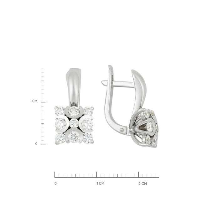 Серьги из золота 585 пробы с бриллиантами, Л 5703 4922 за 114000