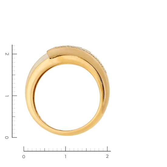 Кольцо из комбинированного золота 750 пробы c 9 сапфирами и 20 бриллиантами, Л35062852 за 88200