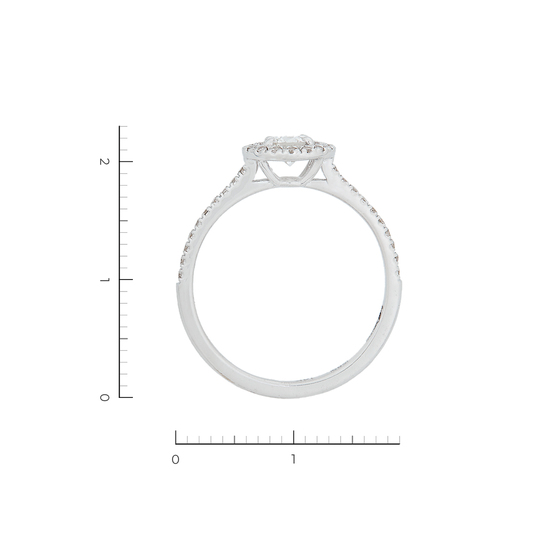 Кольцо из белого золота 585 пробы c 37 бриллиантами, Л28093361 за 95000