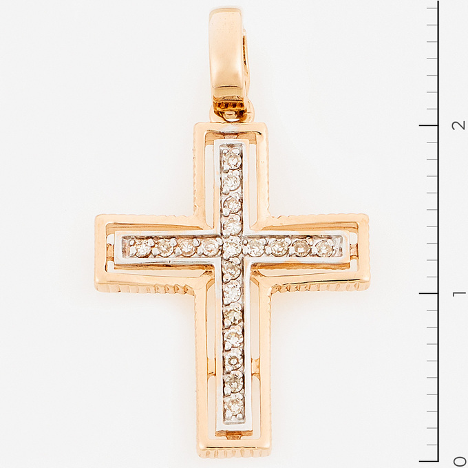 Подвеска из золота 585 пробы c бриллиантами, Л 2912 0926 за 19920