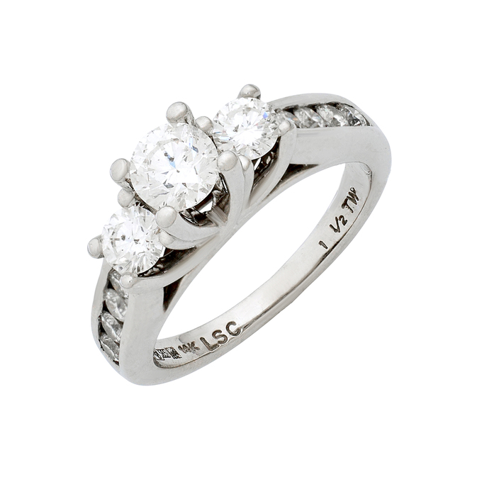 Кольцо из золота 585 пробы c бриллиантами