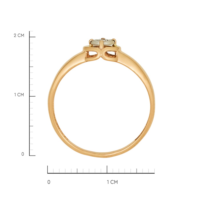 Кольцо из золота 585 пробы c бриллиантом