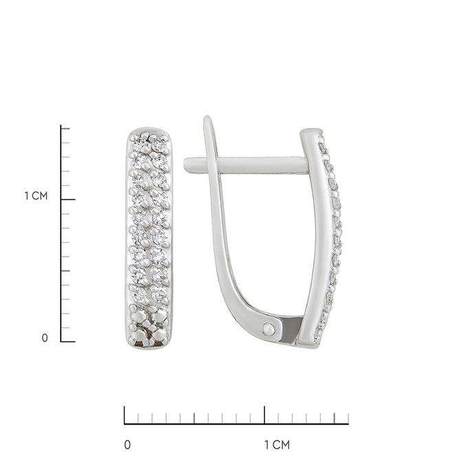 Серьги из золота 585 пробы c бриллиантами, Ц О007 1837 за 25120