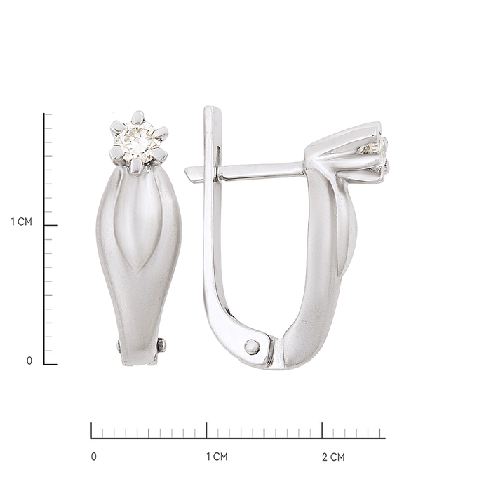 Серьги из золота 750 пробы c бриллиантами, Л 2811 0514 за 89900
