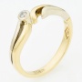 Кольцо из комбинированного золота 750 пробы c 1 бриллиантом Л45063278 фото 1