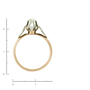Кольцо из комбинированного золота 585 пробы c 1 бриллиантом Л25081729 фото 4