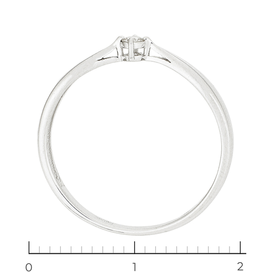 Кольцо из белого золота 585 пробы c 1 бриллиантом, Л24140882 за 11920