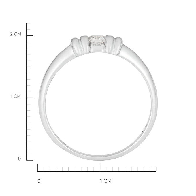 Кольцо из золота 585 пробы c бриллиантом, Л 4508 4392 за 21500