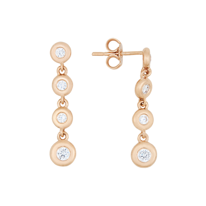 Серьги из золота 585 пробы c фианитами, Л 5804 7123 за 30160