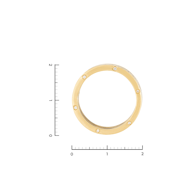 Кольцо из комбинированного золота 585 пробы c 23 бриллиантами, Л 6602 2364 за 45520