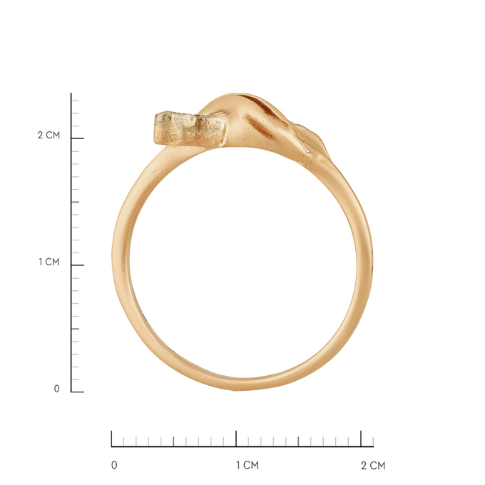 Кольцо из золота 583 пробы c бриллиантами