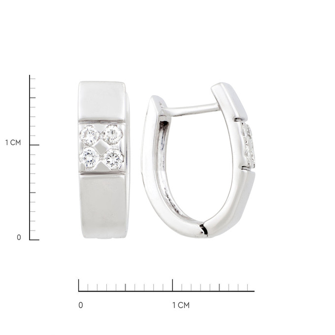 Серьги из золота 750 пробы с бриллиантами, Л 6202 2598 за 116000