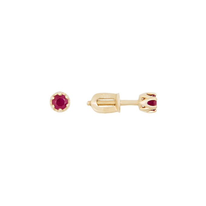 Серьги из золота 585 пробы c рубинами, К 0000 3448 за 21800